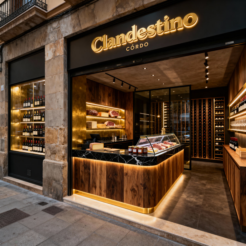 Gourmet Shop Clandestino: Elegant Rustic Style