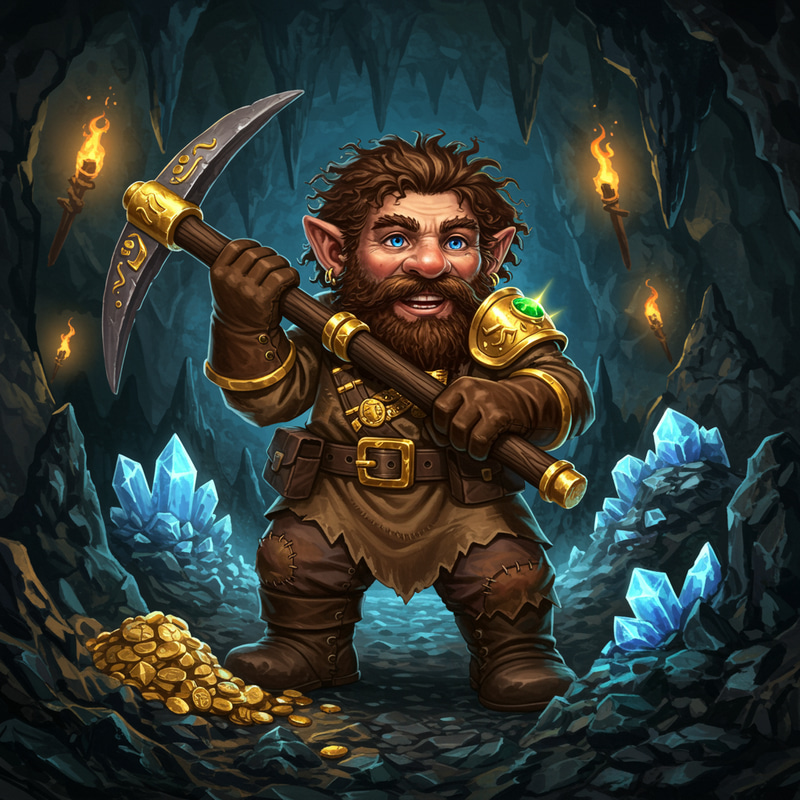 Rich Deep Gnome Miner for D&D 5E Rich Deep Gnome Miner for D&D 5E