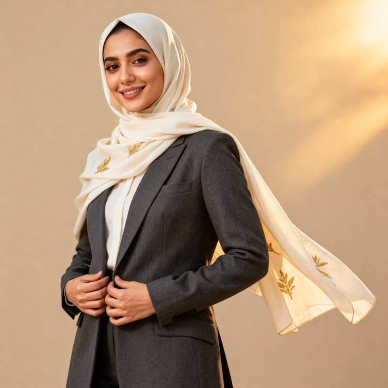 Elegant Hijab Fashion Portrait of a Muslim Model Elegant Hijab Fashion Portrait of a Muslim Model