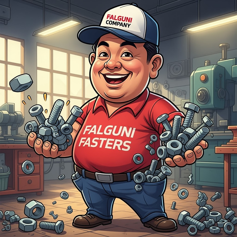 Falguni Fasteners: Cartoon Man with Tools