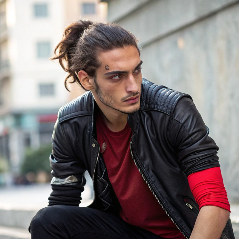 Stylish Italian Male with Unique Features Stylish Italian Male with Unique Features