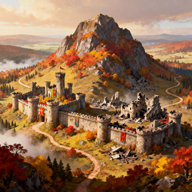 Autumn Mountain Map: Beauty Meets Destruction Autumn Mountain Map: Beauty Meets Destruction