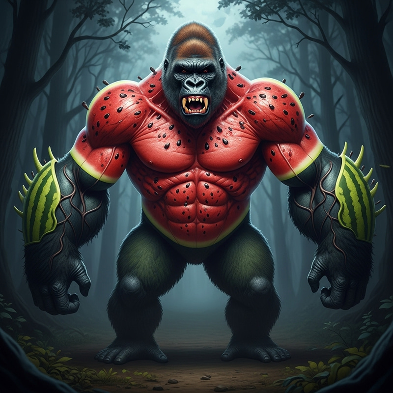 Gorilla Watermelon Monster - Unique Creature