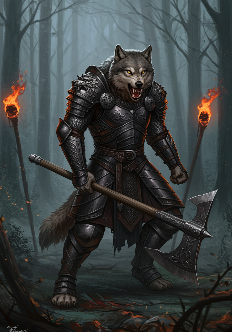 The Wolf Knight: Fierce Viking Armor & Battle-Axe The Wolf Knight: Fierce Viking Armor & Battle-Axe