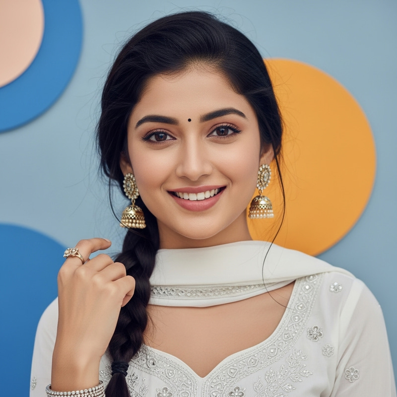 Elegant South Asian Woman in Stylish Attire