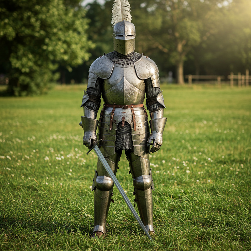 A Knight Standing - Valor in Every Stance