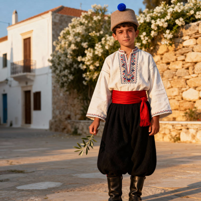 Cypriot Boy in Traditional Costume Cypriot Boy in Traditional Costume