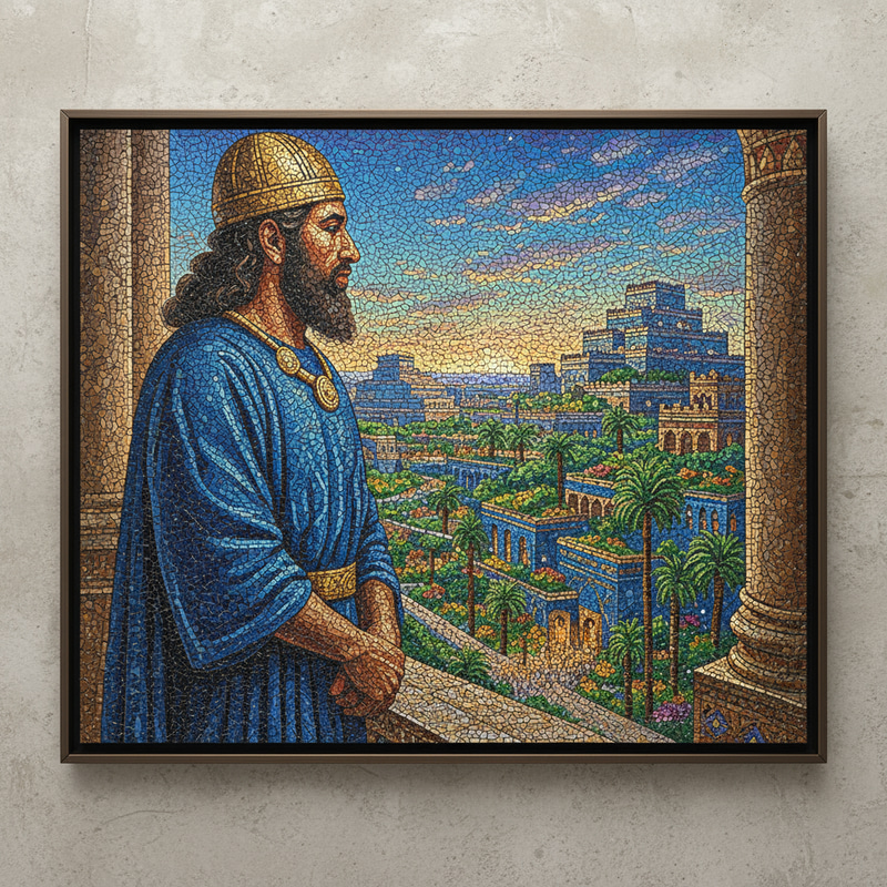 Stunning Mosaic Artwork: Colorful Tile Masterpiece