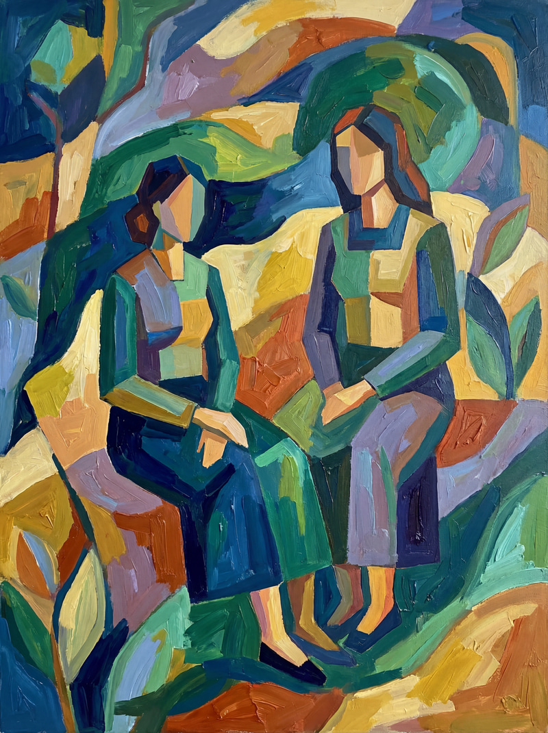 Modern Interpretation of Gauguin's 'Two Sisters'