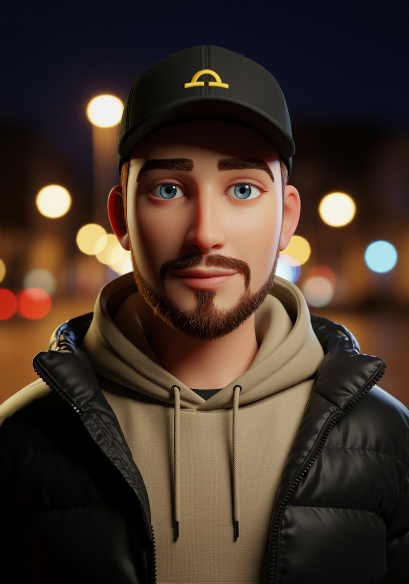 3D Cartoon-Style Avatar: Pixar Inspired Young Man 3D Cartoon-Style Avatar: Pixar Inspired Young Man