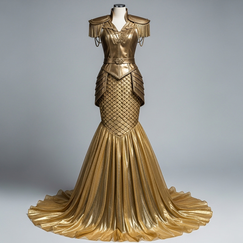 Golden Organza Mermaid Skirt Inspired by Lyn Golden Organza Mermaid Skirt Inspired by Lyn