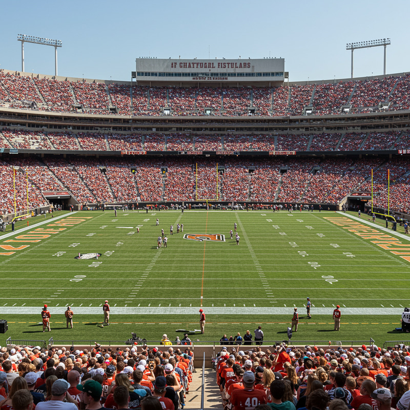Football Stadium with Grandstands