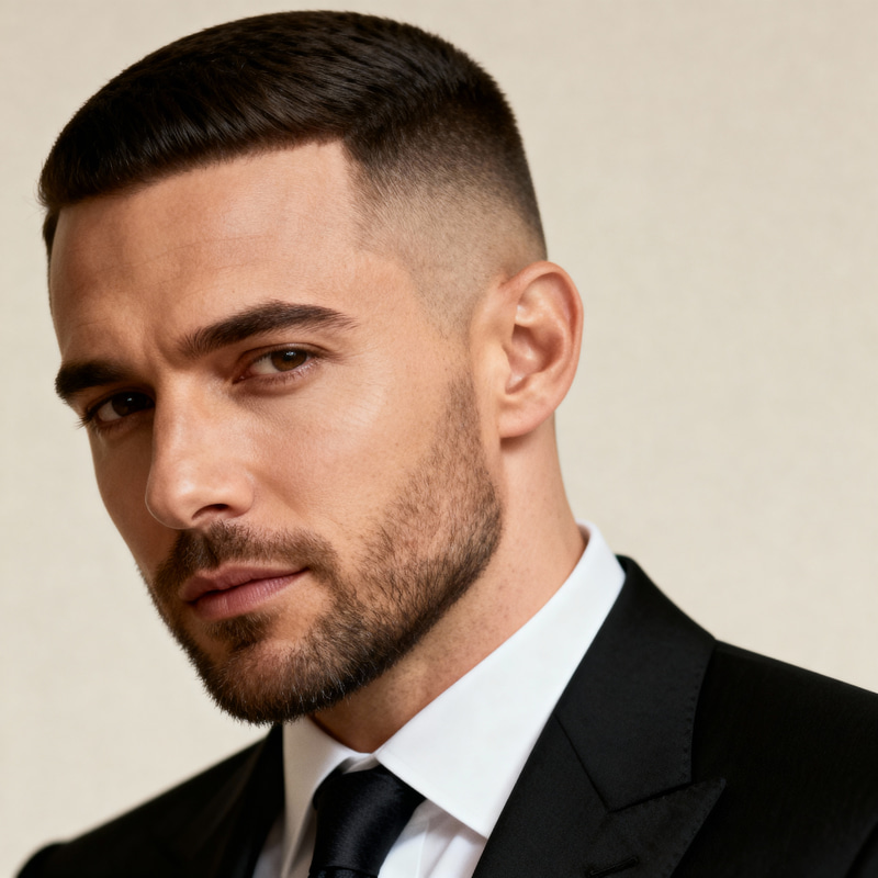 Stylish Suits and Low Taper Haircuts