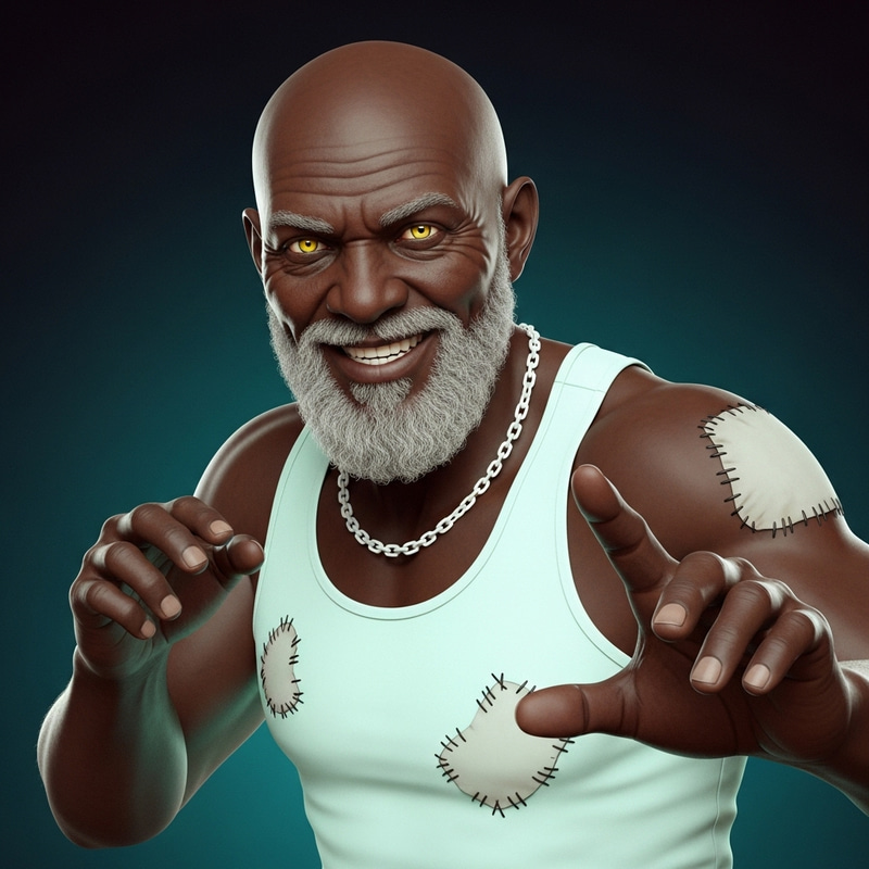 Elderly Black Mage with Yellow Eyes Elderly Black Mage with Yellow Eyes