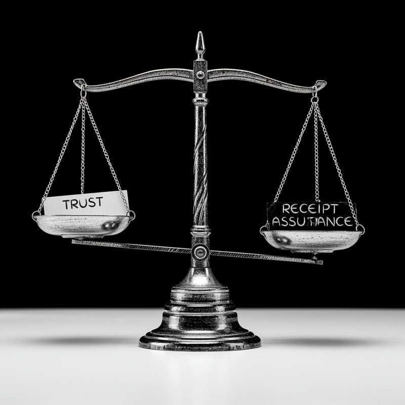 Trust vs Receipt Assurance: A Balanced Perspective Trust vs Receipt Assurance: A Balanced Perspective