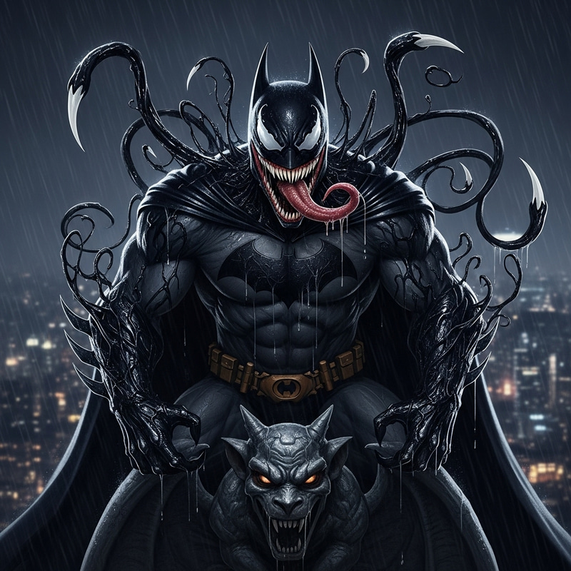 Venom and Batman Fusion Art Venom and Batman Fusion Art