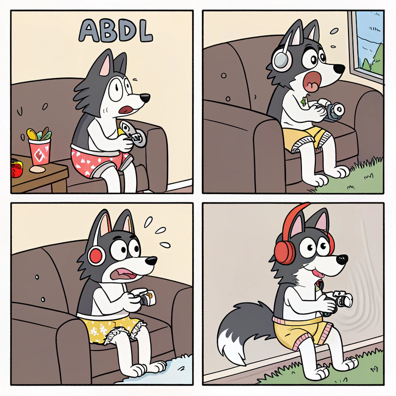 Humorous Comic Strip of a Collie's Mishap Humorous Comic Strip of a Collie's Mishap