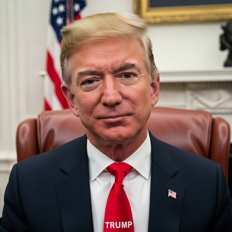 Jeff Bezos as Donald Trump - Unique Artwork