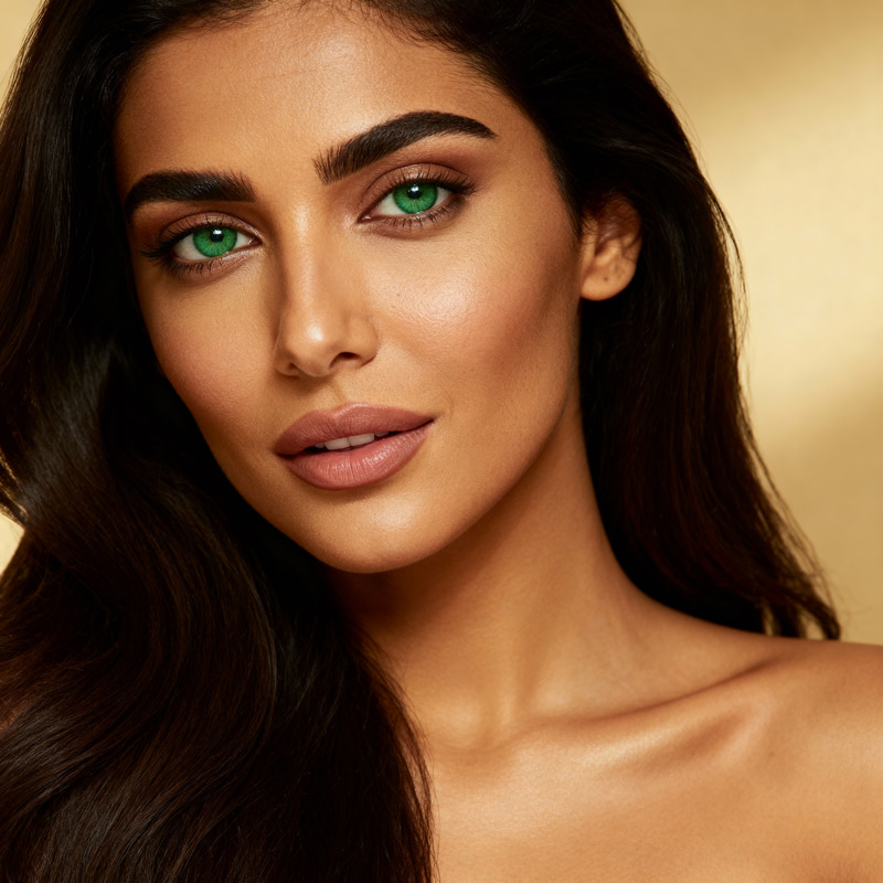 Beautiful Middle-Eastern Woman with Green Eyes