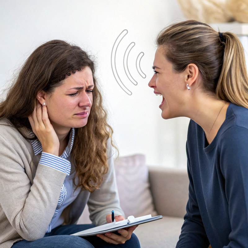Empathetic Psychologist Listening to Emotional Patient Empathetic Psychologist Listening to Emotional Patient