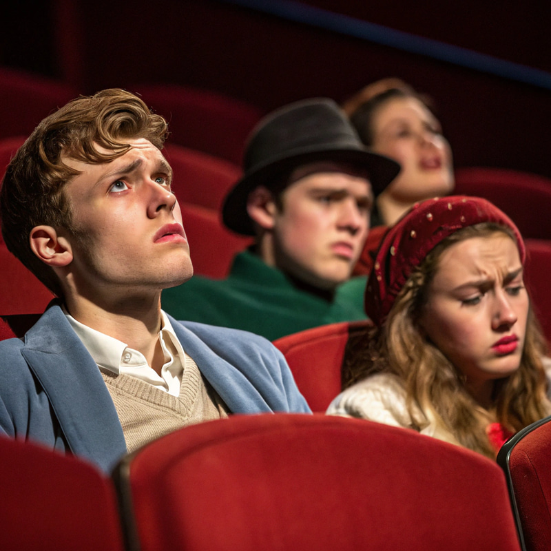 Dramatic Theater Scene: Expressions of Boredom Dramatic Theater Scene: Expressions of Boredom