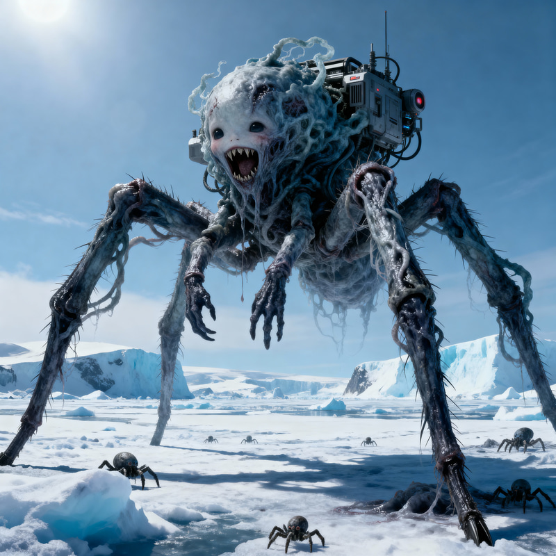 Terrifying Psionic Spider Monster in Antarctica Terrifying Psionic Spider Monster in Antarctica