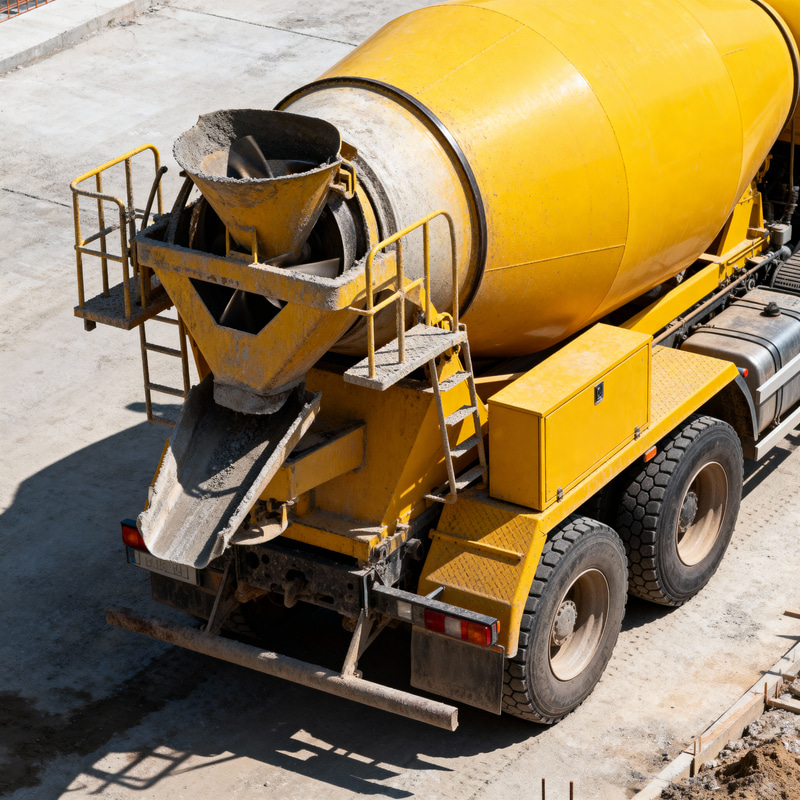 Yellow Concrete Mixer Truck Yellow Concrete Mixer Truck