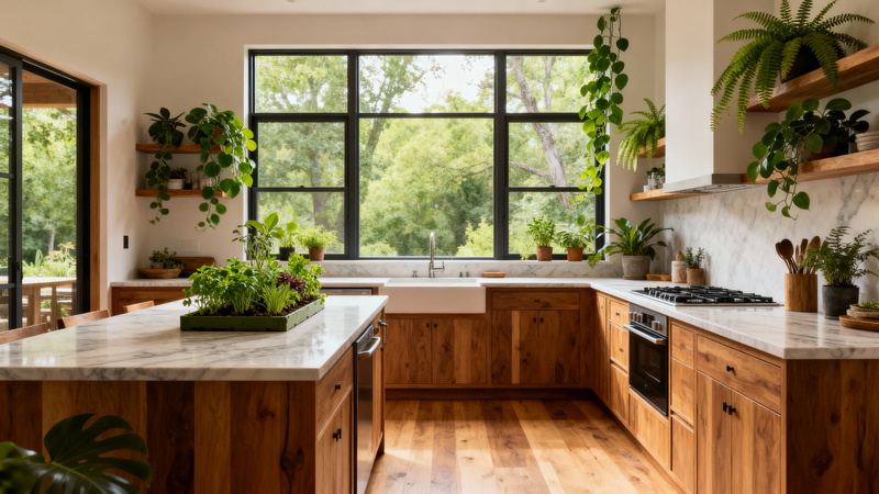 Stunning Biophilic Kitchen Design Photography Stunning Biophilic Kitchen Design Photography