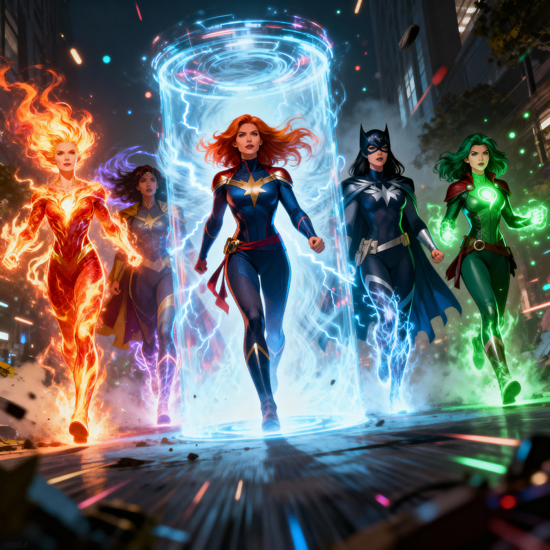 Epic Marvel Portal Sequence with Heroes Epic Marvel Portal Sequence with Heroes