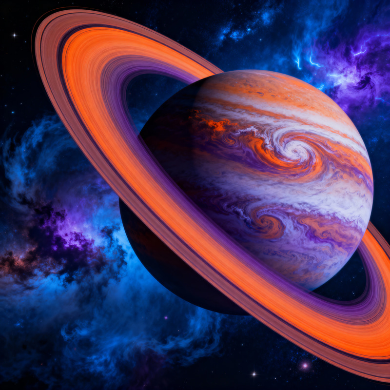 Explore the Beauty of a Ringed Gas Giant Planet Explore the Beauty of a Ringed Gas Giant Planet