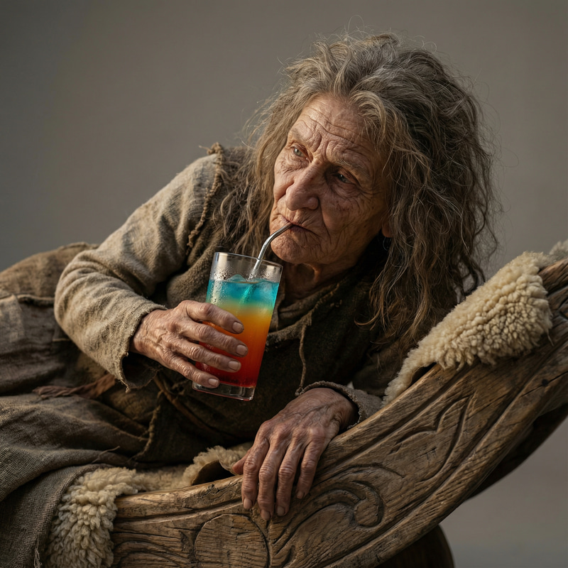 Baba Yaga: Hyperrealistic Art Illustration