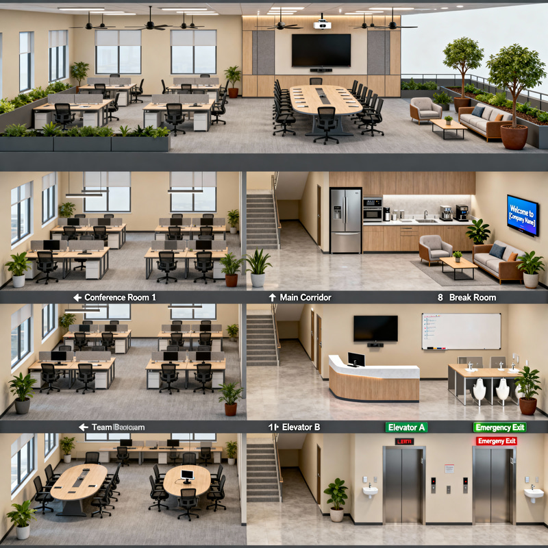 3-Level Office Floor Plan: Functionality & Comfort
