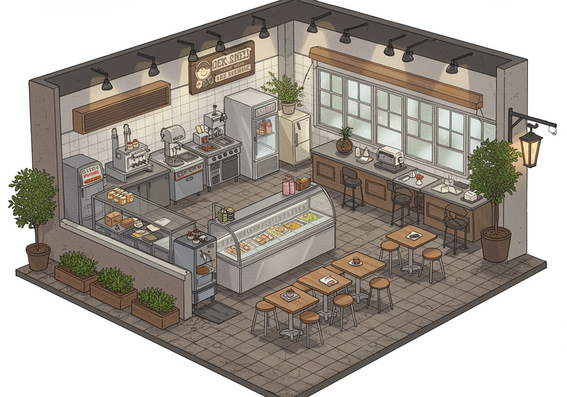 Ice Cream Business Layout - 1000 Sq Ft Design Ice Cream Business Layout - 1000 Sq Ft Design