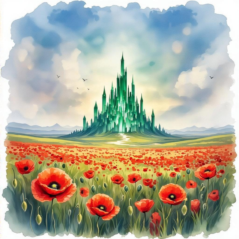 Emerald City Watercolor Art Emerald City Watercolor Art