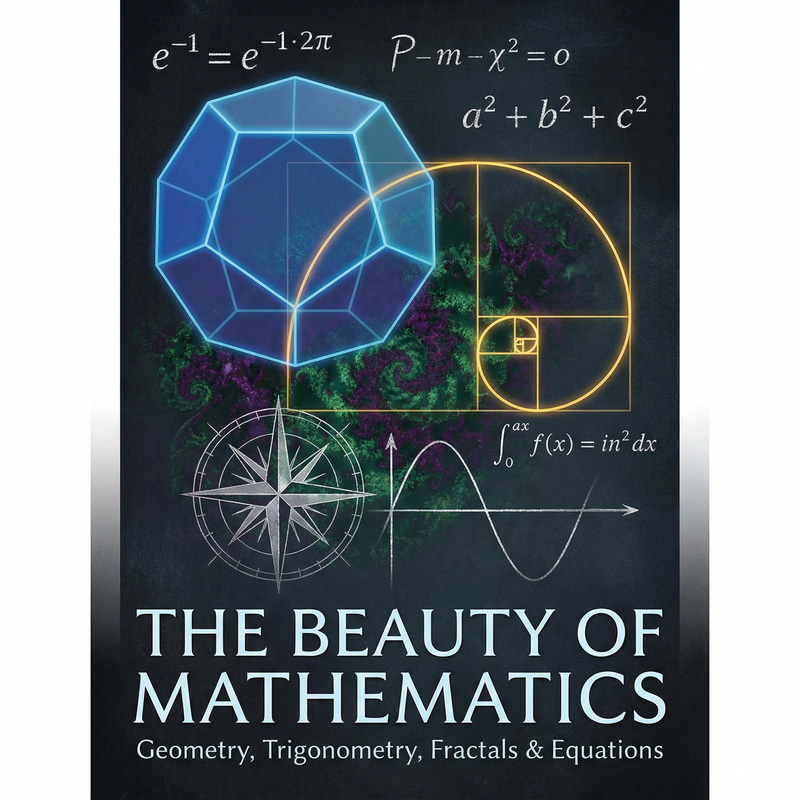 Stunning Math Book Cover with Geometric Designs Stunning Math Book Cover with Geometric Designs