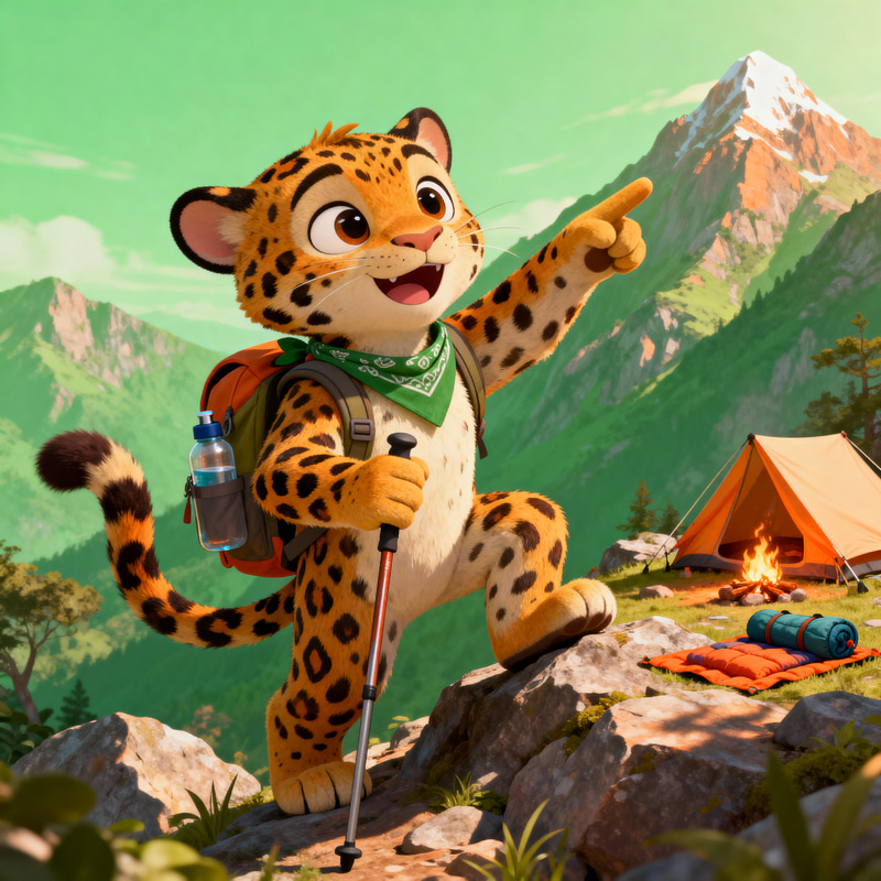 Adventurous Animated Jaguar - Outdoor Fun Adventurous Animated Jaguar - Outdoor Fun