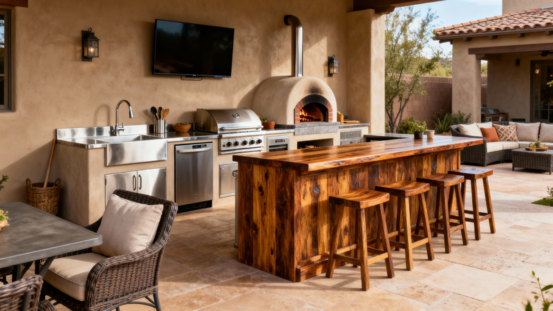 Beautiful Custom Outdoor Mexican Kitchen Designs
