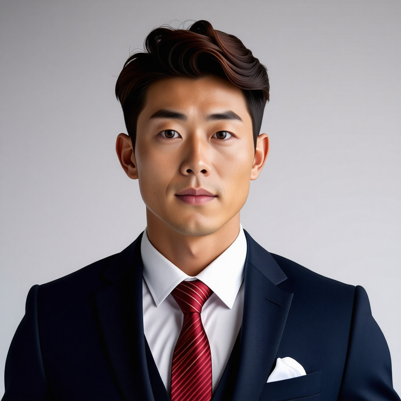 Handsome Korean Man in Japanese Business Suit Handsome Korean Man in Japanese Business Suit