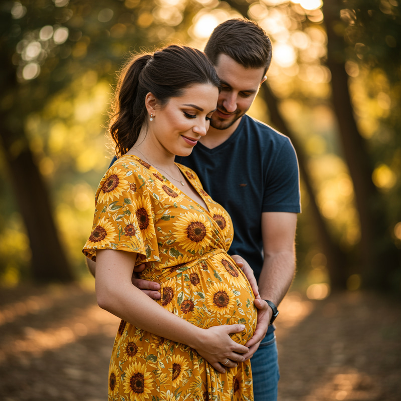 Expecting Joy: Couple Embracing Pregnancy Expecting Joy: Couple Embracing Pregnancy