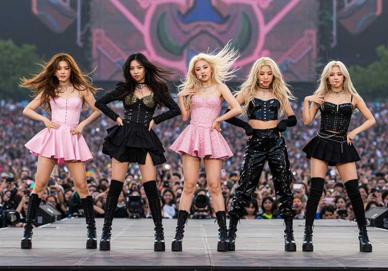 K-Pop Girls Stunning in Gothic Fashion at Coachella K-Pop Girls Stunning in Gothic Fashion at Coachella