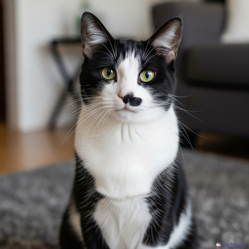 Cute Black and White Cow Pattern Cat Cute Black and White Cow Pattern Cat