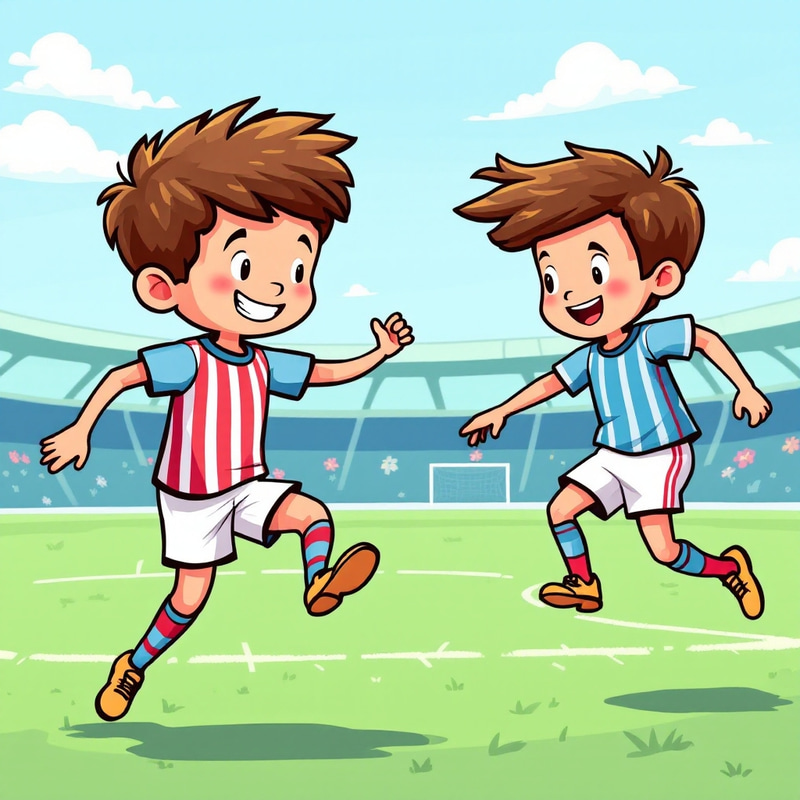 Children's Football Lessons in Fun Cartoon Style
