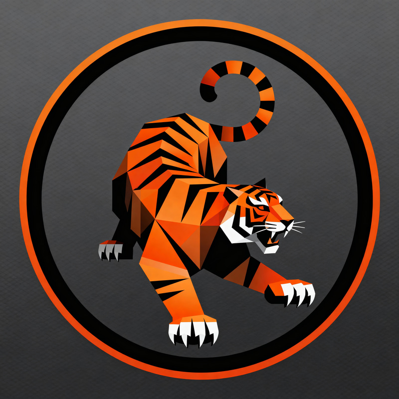 Tiger Taekwondo Shield Design in Vector Format