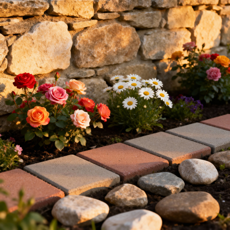 Beautiful Flower and Stone Wall Designs Beautiful Flower and Stone Wall Designs