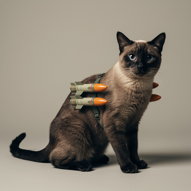 Cat with Missiles: A Unique Design Cat with Missiles: A Unique Design