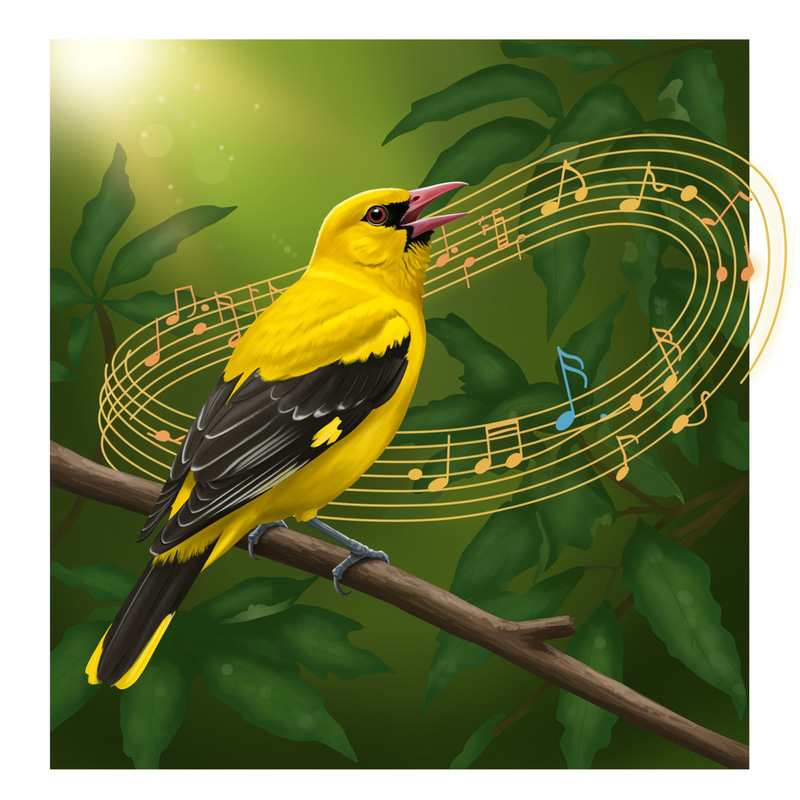 Oriole Singing Music - Nature's Melodious Serenade Oriole Singing Music - Nature's Melodious Serenade