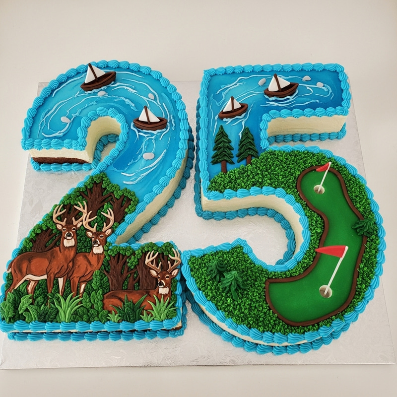 Stunning 25th Birthday Cake with Nature and Adventure Themes Stunning 25th Birthday Cake with Nature and Adventure Themes