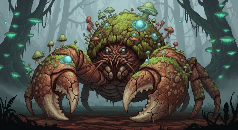 Mutated Coconut Crab Boss Concept Art Mutated Coconut Crab Boss Concept Art