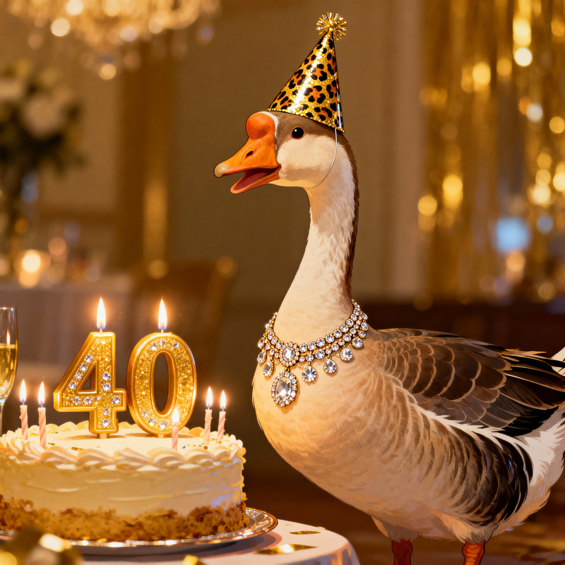 Silly Goose Turns 40: Leopard Print & Bling Party