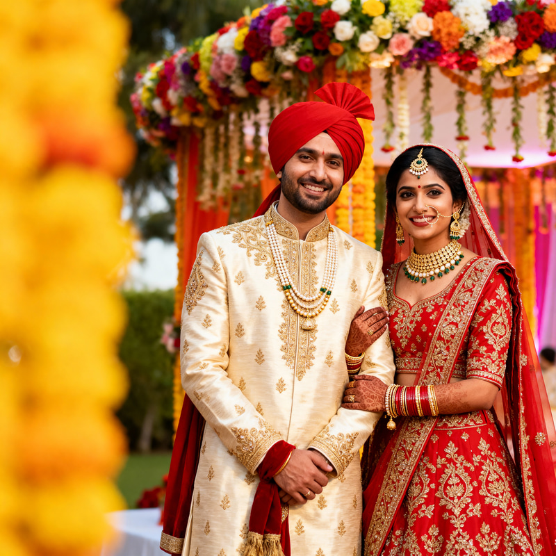 Indian Wedding Couple - A Celebration of Love